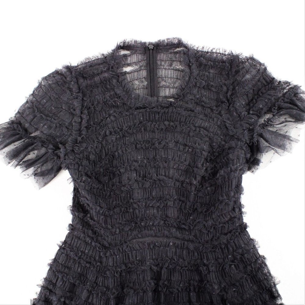 Needle & Thread Black Ruffle Mini Dress - Picture 7 of 12